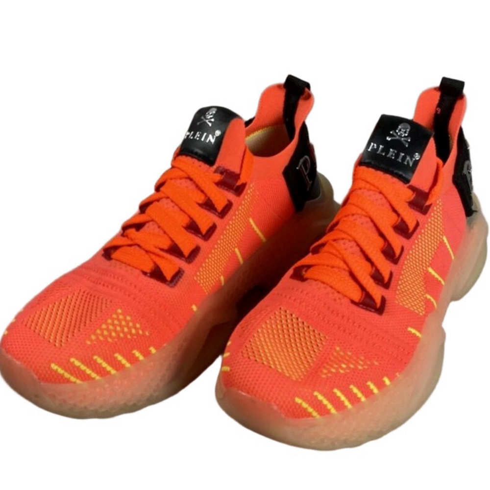 NEW PHILIPP PLEIN Iconic Orange Sneakers